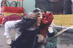 Devils fight during Lorenso day