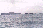 Sea light mark on the Mosteiros